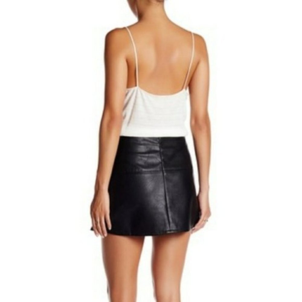 NWT Jolt faux leather black mini skirt juniors size 7 (192) - Picture 4 of 9